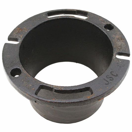 Jones Stephens C42440 4" x 4" (5" ID) Cast Iron Inside Caulk Closet Flange, Extra Heavy