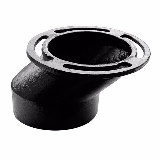 Jones Stephens C43440 4" x 4" x 2" Cast Iron Inside Caulk 2" Offset Closet Flange