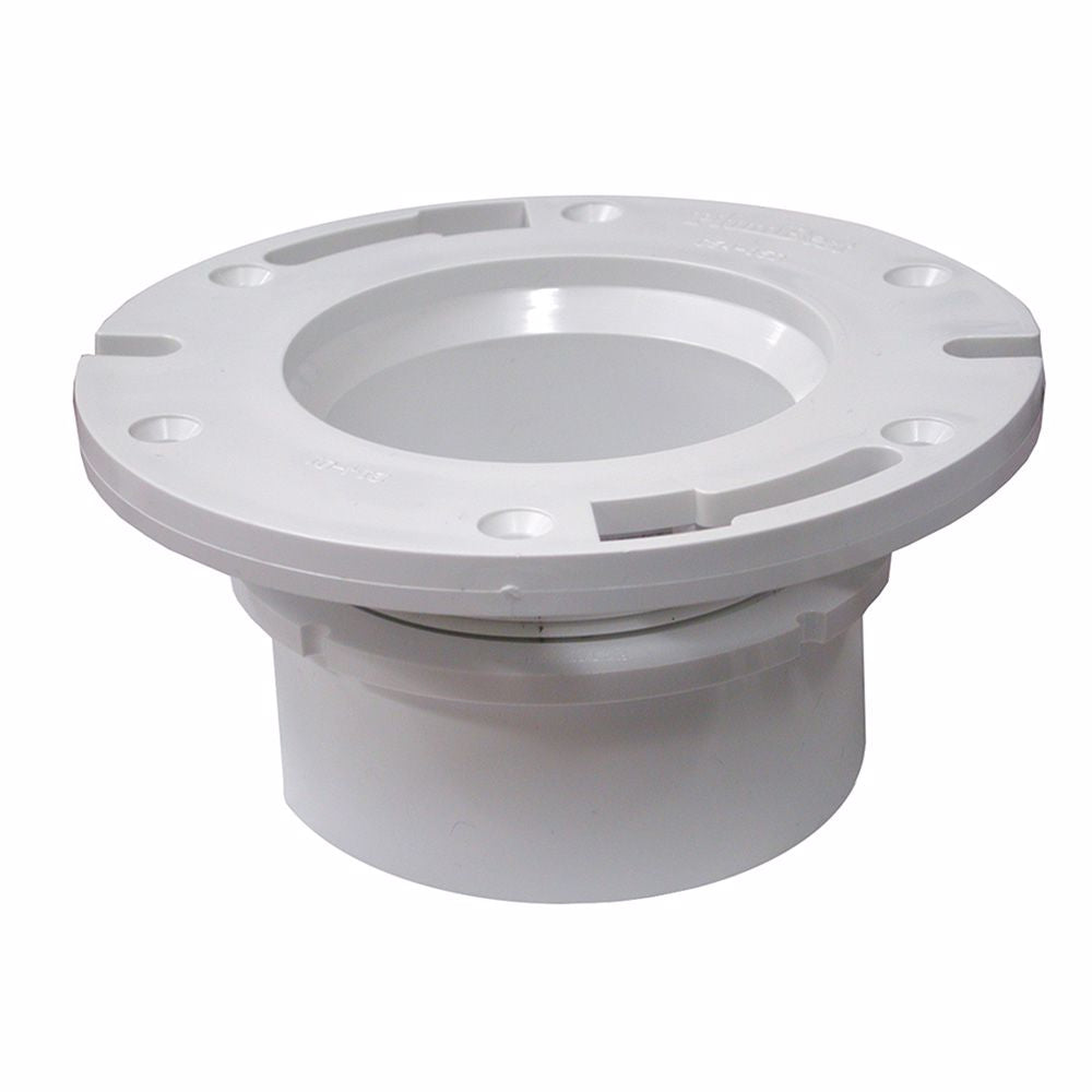 Jones Stephens C51150 3" PVC Over Schedule 30 Pipe Closet Flange less Knockout