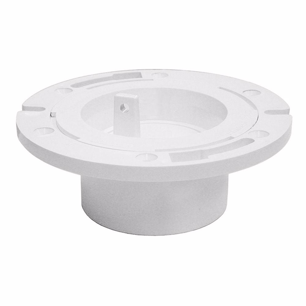 Jones Stephens C52342 3" x 4" PVC Closet Flange with Plastic Swivel Ring and Knockout