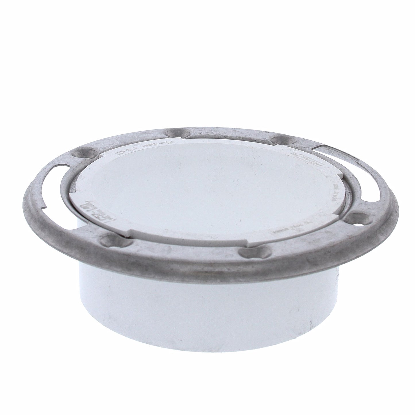Jones Stephens C57140 4" PVC Closet Flange with Stainless Steel Ring less Knockout