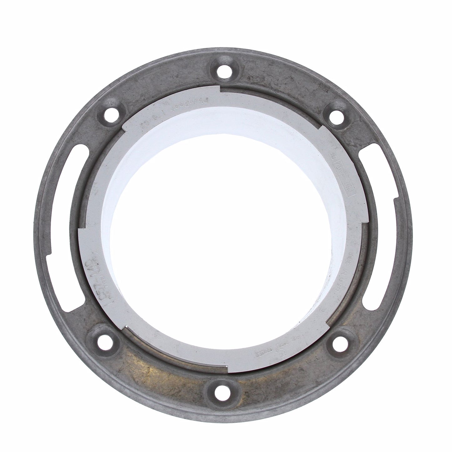 Jones Stephens C57140 4" PVC Closet Flange with Stainless Steel Ring less Knockout