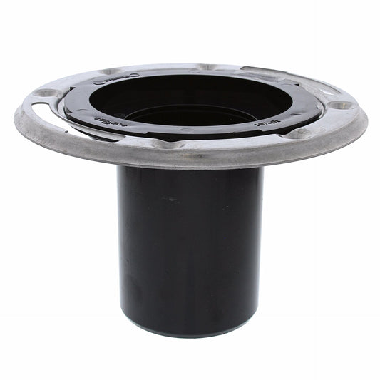 Jones Stephens C58234 3" ABS Closet Flange with Stainless Steel Ring less Knockout