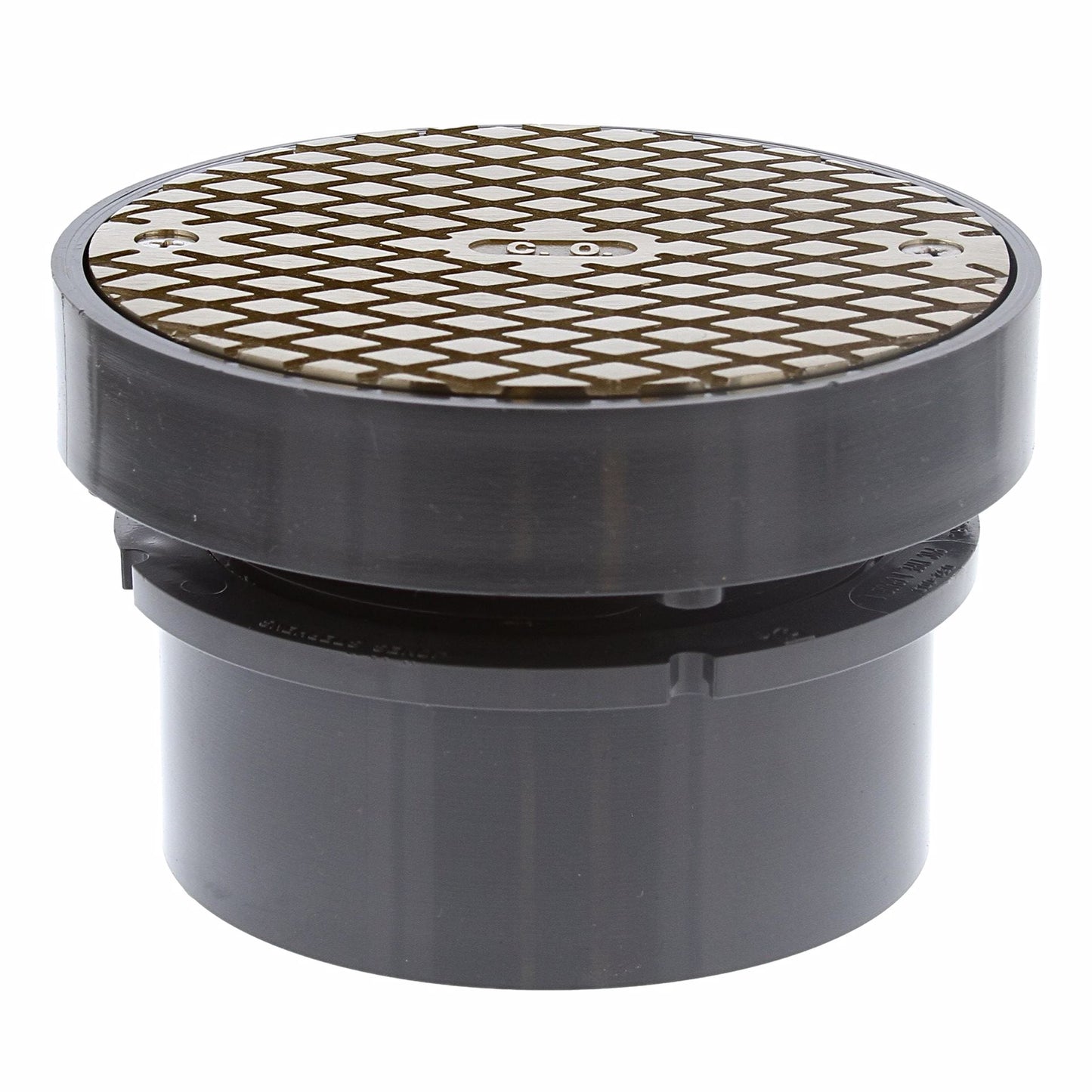 Jones Stephens C59240 4” LevelBest® Complete Hub Fit Cleanout System with 3” Plastic Spud and 5” Nickel Bronze Cover