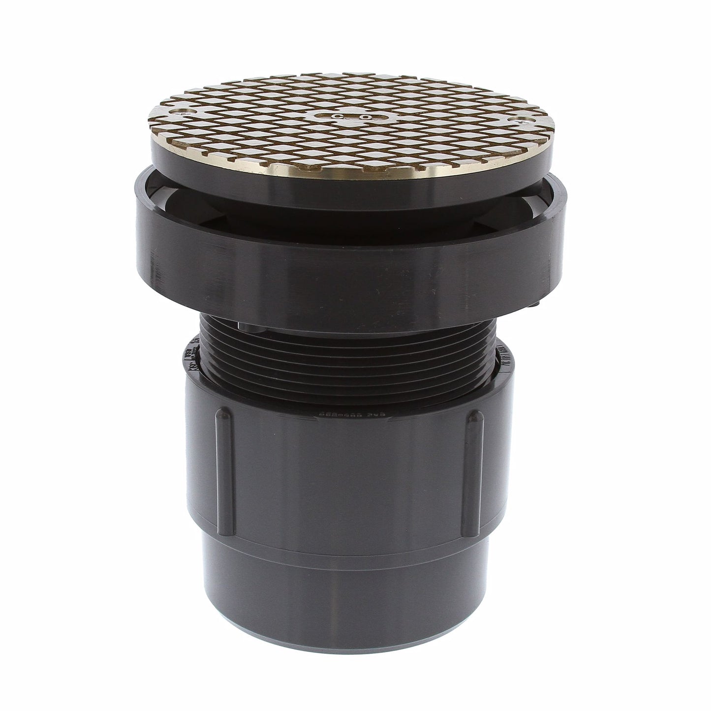 Jones Stephens C59242 3" x 4" LevelBest® Complete Pipe Fit Cleanout System with 3” Plastic Spud and 5” Nickel Bronze Cover