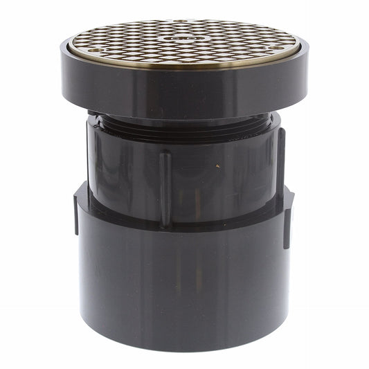 Jones Stephens C59245 4" LevelBest® Complete Pipe Fit Cleanout System with 3" Metal Spud and 5" Nickel Bronze Cover