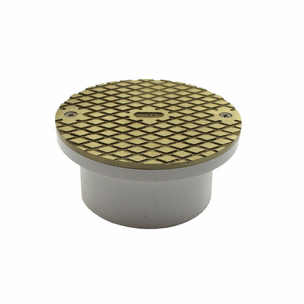 Jones Stephens C60042 4" PVC General Purpose Access Fitting with 6" Nickel Bronze Cover