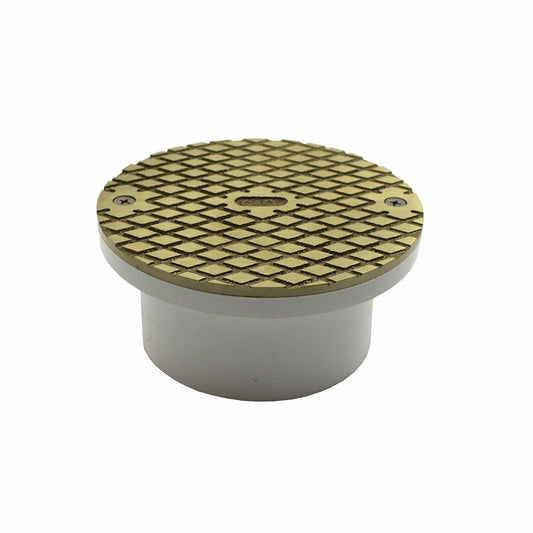 Jones Stephens C60042 4" PVC General Purpose Access Fitting with 6" Nickel Bronze Cover