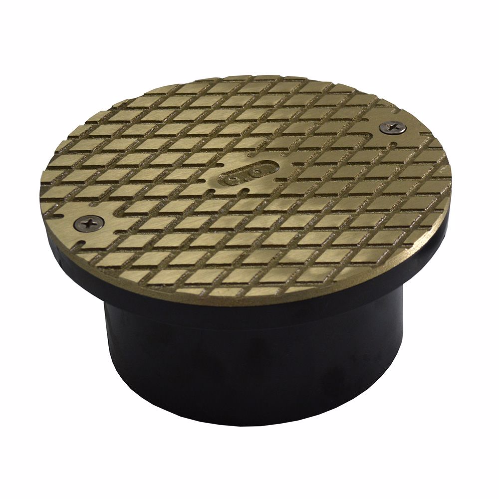 Jones Stephens C60143 4" ABS General Purpose Cleanout with 6" Nickel Bronze Cover