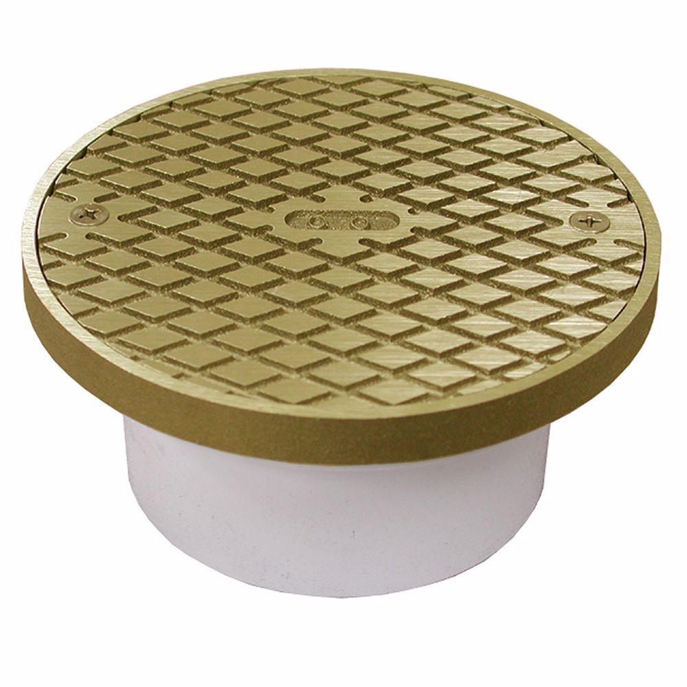Jones Stephens C60164 3" x 4" PVC General Purpose Cleanout with 5" Nickel Bronze Cover with Ring