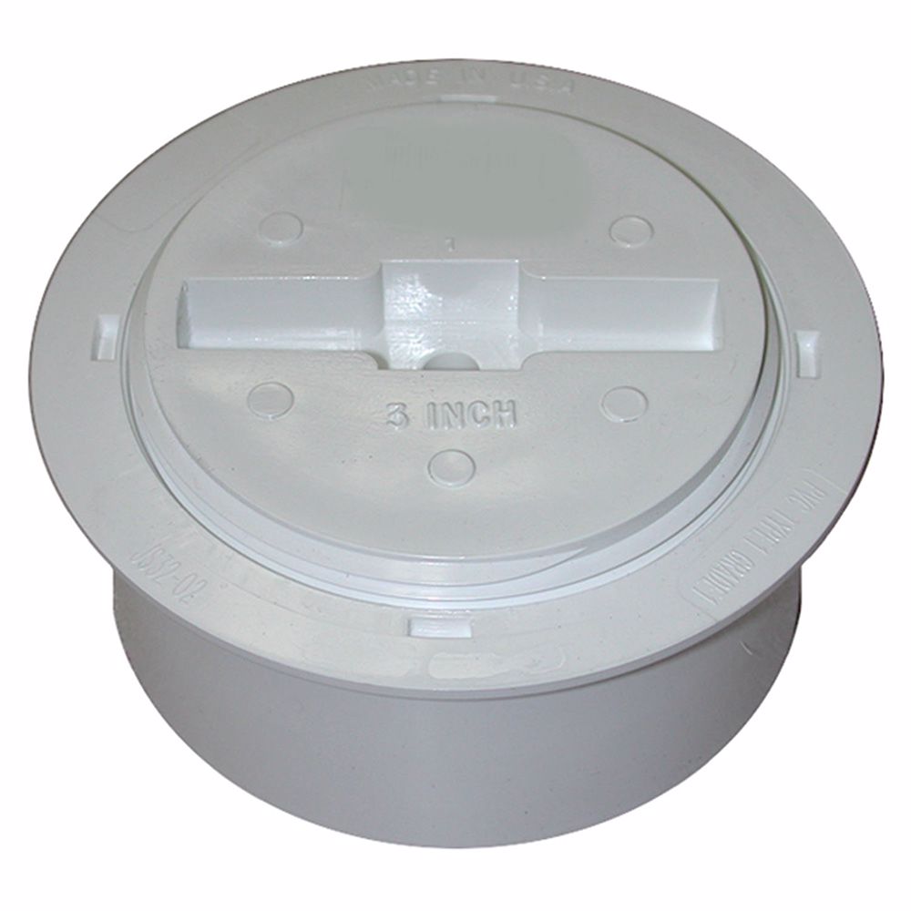 Jones Stephens C60207 3" PVC Heavy Duty Internal Pipe Cleanout with 2" IPS Countersunk Plug