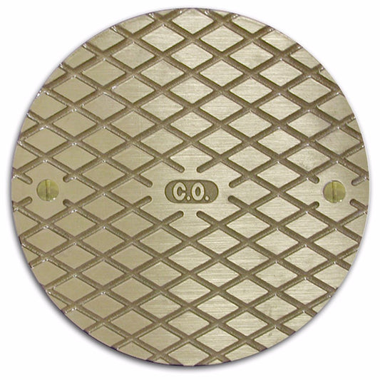 Jones Stephens C60501 6" Nickel Bronze Round Cast Cleanout Cover