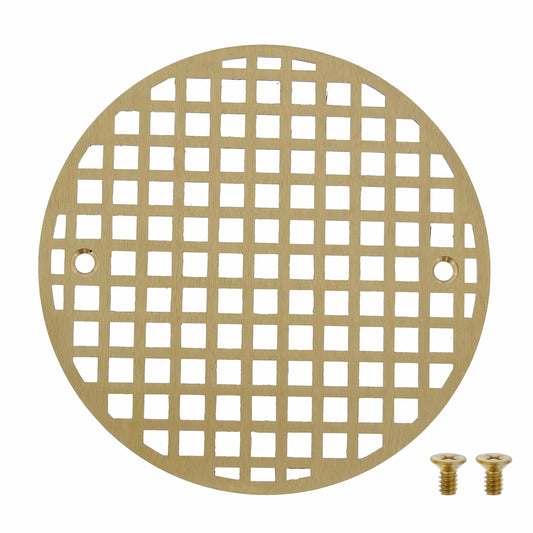 Jones Stephens C60801 6" Polished Brass Round Cast Coverall Strainer