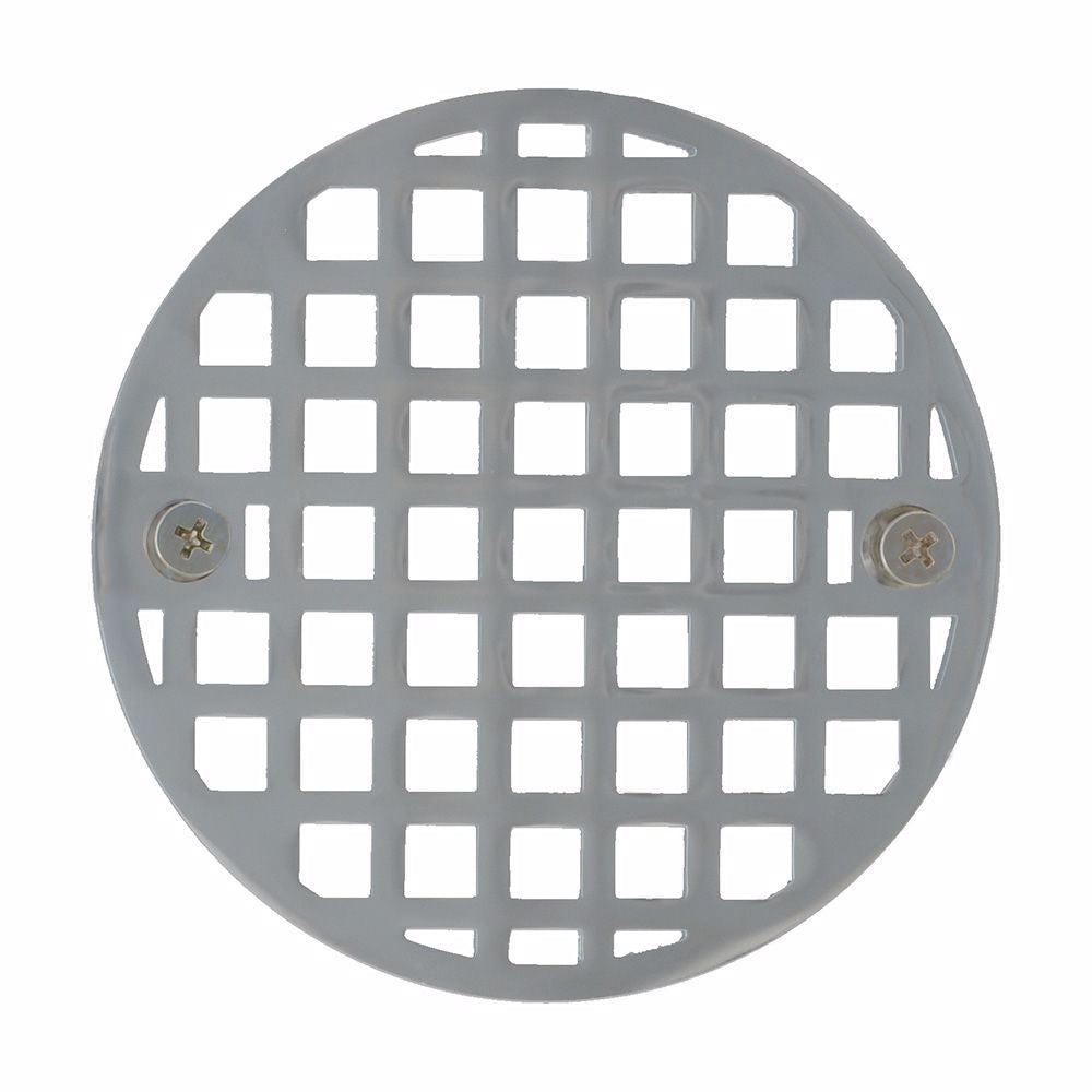 Jones Stephens C60806 4" Chrome Plated Round Cast Coverall Strainer