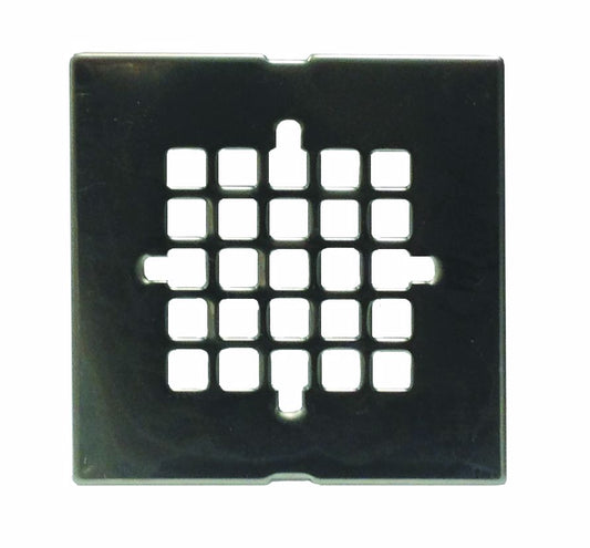 Jones Stephens C6088BN 4-1/4" Brushed Nickel Square Strainer, Snap-In