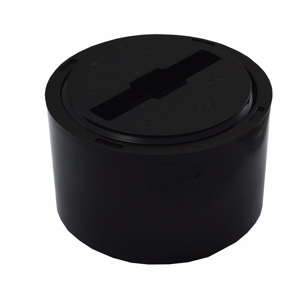 Jones Stephens C61134 3" x 4" ABS Fit-Flush Cleanout with 3" IPS Countersunk Plug