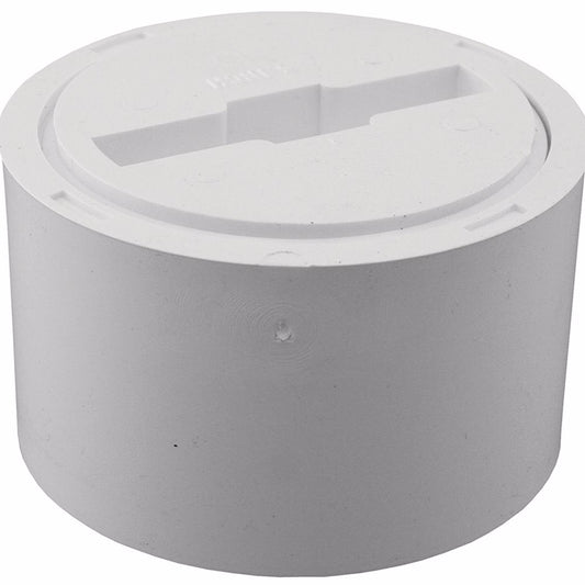 Jones Stephens C61434 3" x 4" PVC Fit-Flush Cleanout with 3" IPS Countersunk Plug with Insert