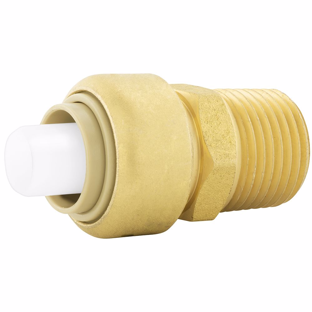Jones Stephens C76506LF 3/4" x 3/4" MPT PlumBite® Push On Adapter