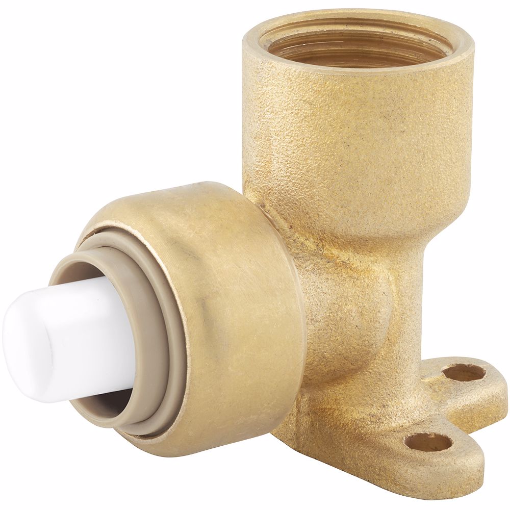 Jones Stephens C76509LF 1/2" FPT PlumBite® Push On Drop Ear 90° Elbow