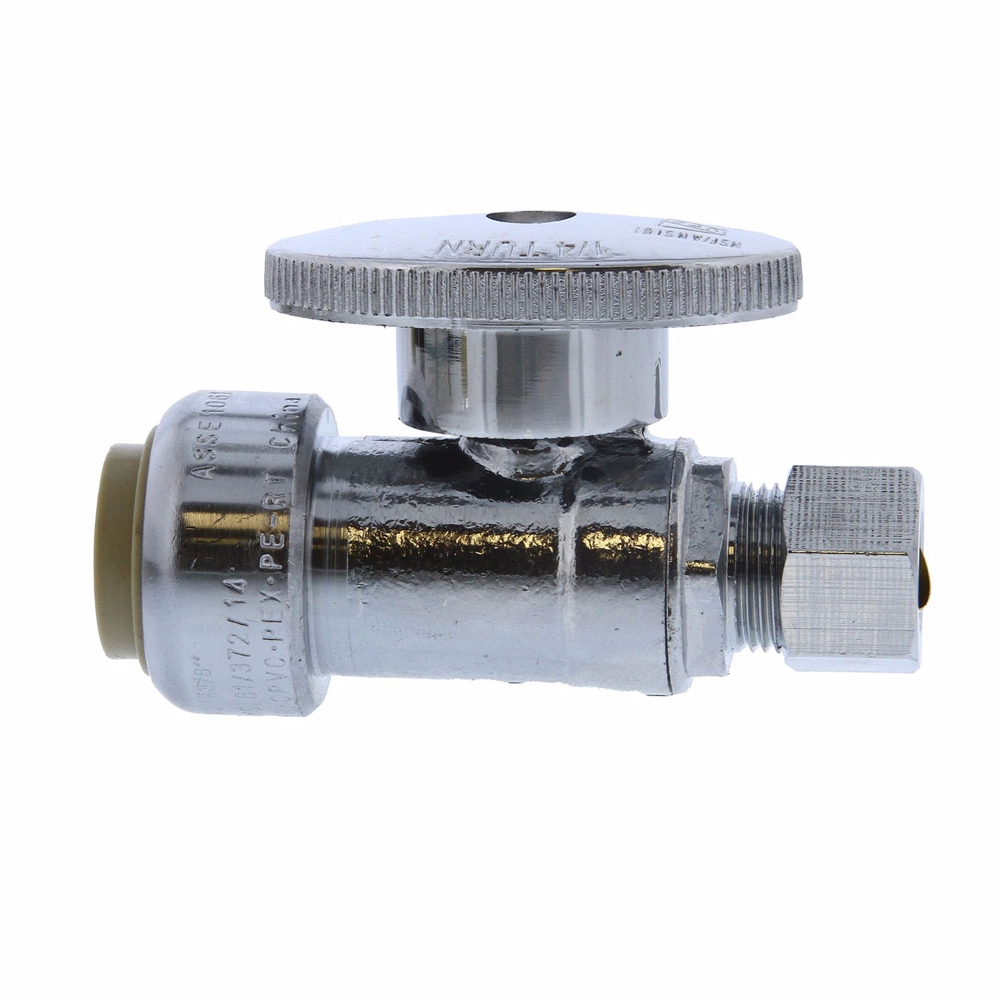 Jones Stephens C76570LF 1/2" x 3/8" OD COMP PlumBite® Push On Supply Stop, Straight