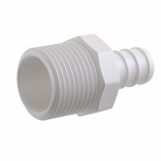 Jones Stephens C76707 1/2" F2159 x MIP Poly PEX Adapter, Bag of 50