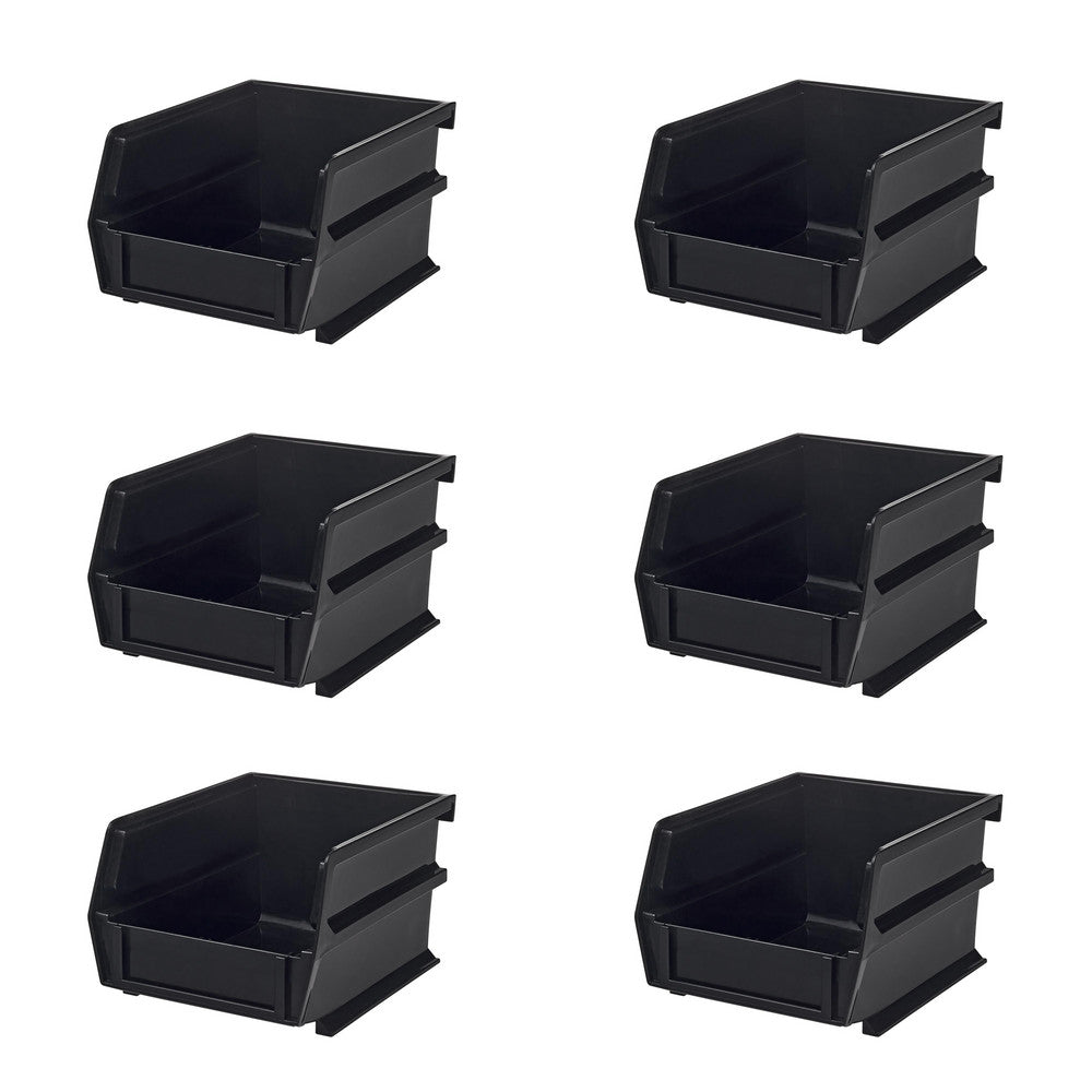 Triton Products 3-210BK-6 5-3/8"Lx4-1/8"Wx3"H Black Bin 6 CT