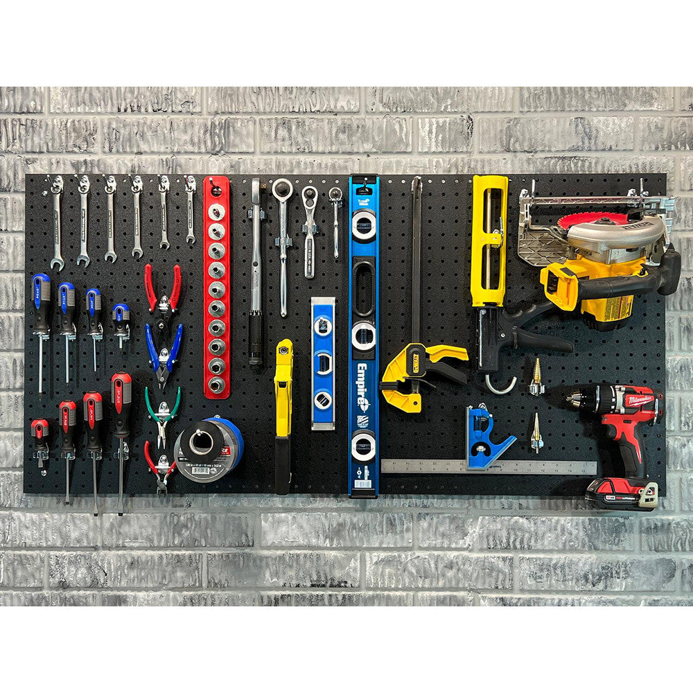 Triton Products DB-2BK (2) 24" x 48" x 1/4" Black DuraBoard Pegboards
