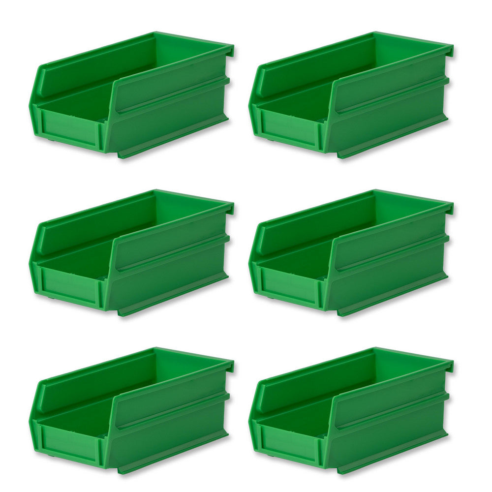 Triton Products 3-220GRN-6 7-3/8"Lx4-1/8"Wx3"H Green Bin 6 CT