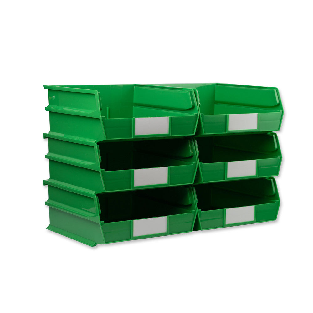 Triton Products 3-235GRN 10-7/8" L x 11" W x 5" H Green Bin 6 CT