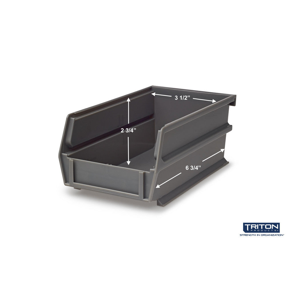 Triton Products 3-220GR 7-3/8" L x 4-1/8" W x 3" H Gray Bin 24 CT