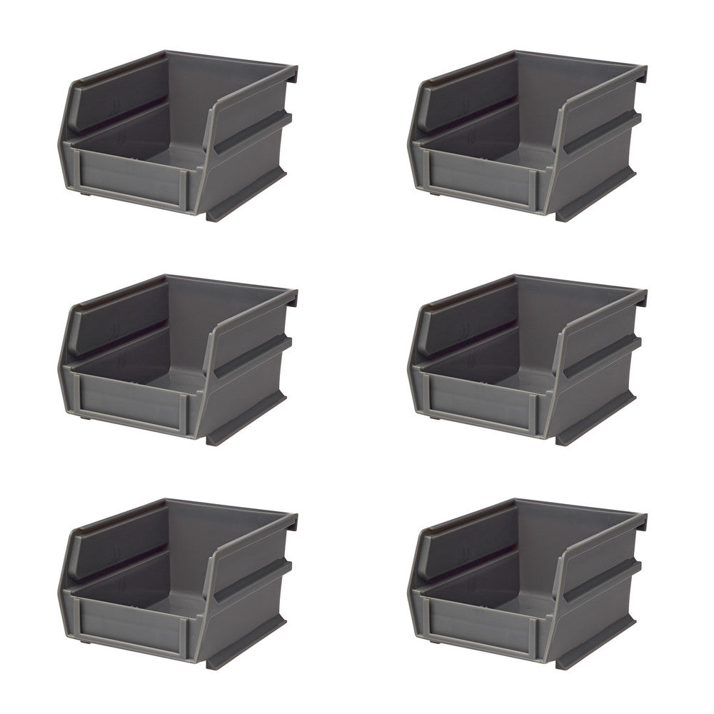 Triton Products 3-210GR-6 5-3/8"Lx4-1/8"Wx3"H Gray Bin 6 CT
