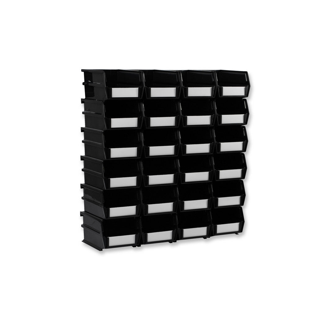 Triton Products 3-210BK 5-3/8" L x 4-1/8" W x 3" H Black Bin 24 CT