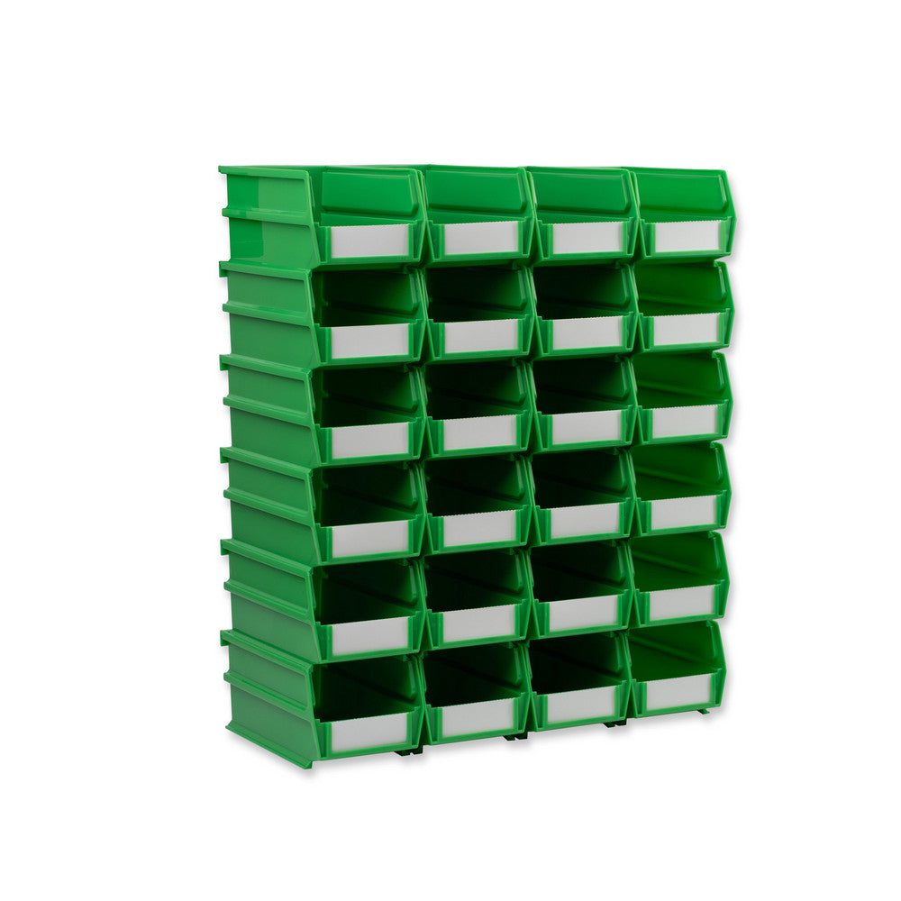 Triton Products 3-220GRN 7-3/8" L x 4-1/8" W x 3" H Green Bin 24 CT