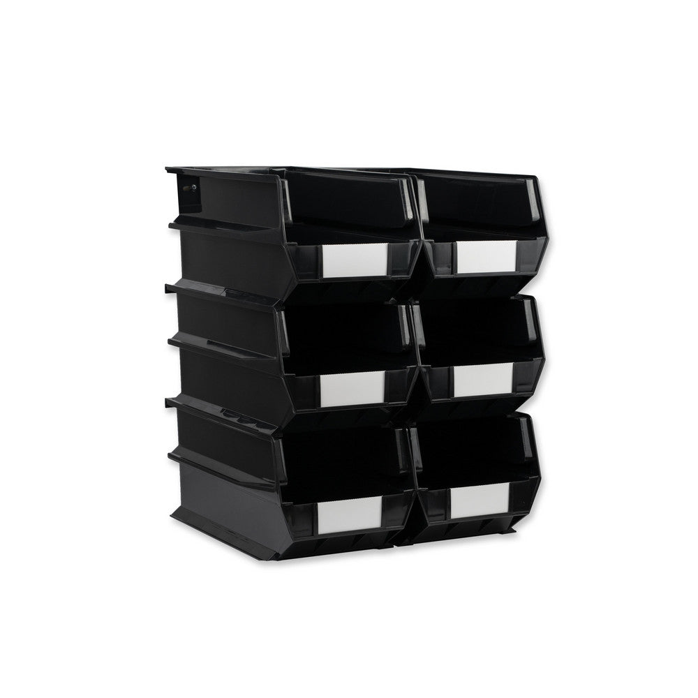 Triton Products 3-240BK 14-3/4" L x 8-1/4" W x 7" H Black Bin 6 CT