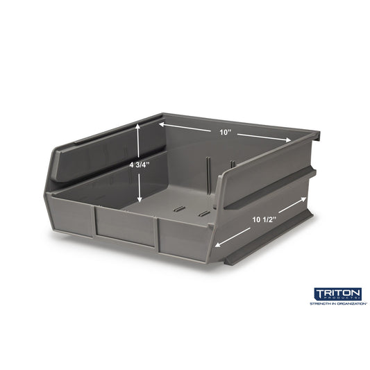 Triton Products 3-235GR 10-7/8" L x 11" W x 5" H Gray Bin 6 CT