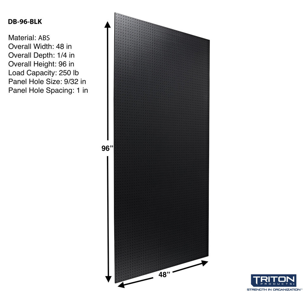 Triton Products DB-96BLK 48" x 96" x 1/4" Black DuraBoard Pegboard