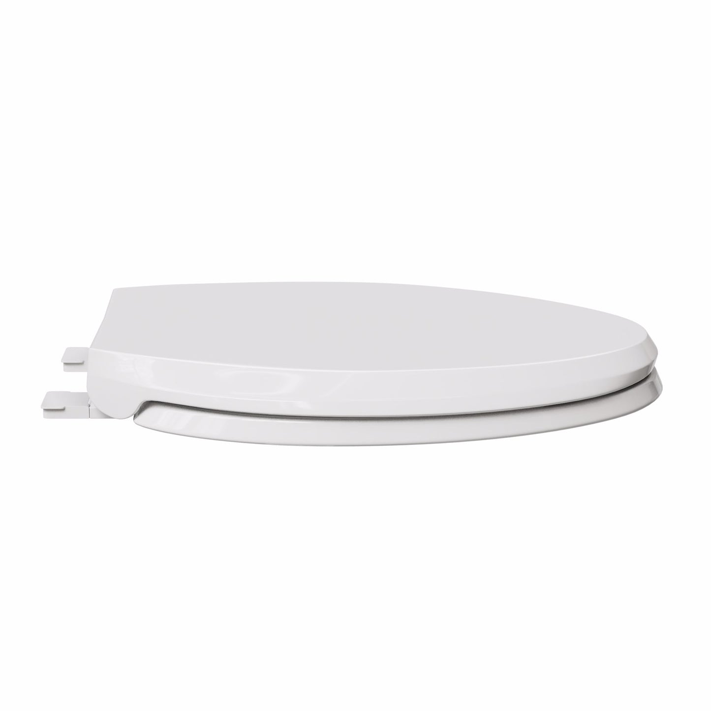 Jones Stephens C8019S00 White Premium Plastic Toilet Seat, Closed Front with Cover, Slow-Close and QuicKlean® Hinges, Elongated