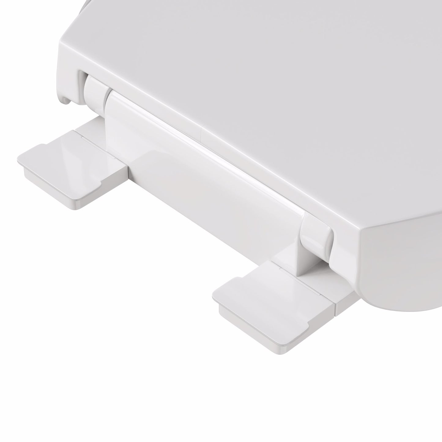 Jones Stephens C8019S00 White Premium Plastic Toilet Seat, Closed Front with Cover, Slow-Close and QuicKlean® Hinges, Elongated