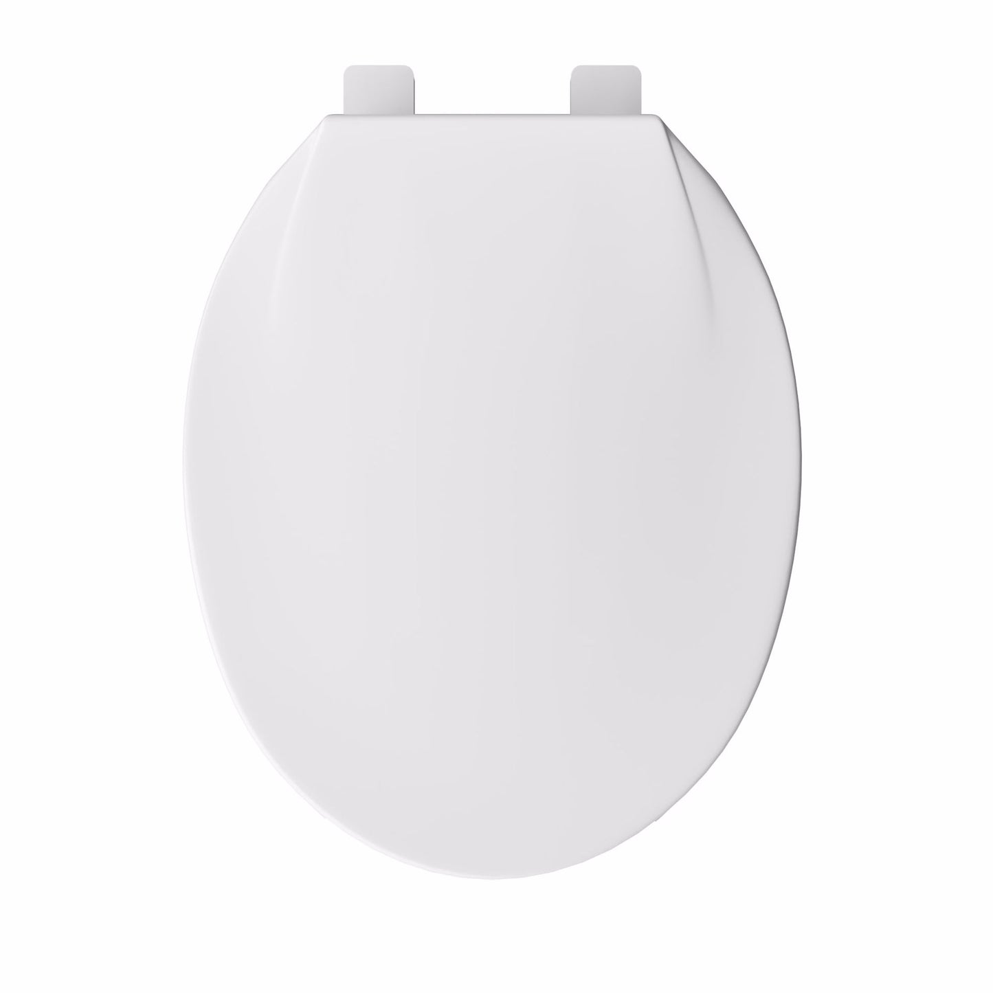 Jones Stephens C8033O00 White Light Duty Plastic Toilet Seat, Open Front with Cover, Elongated