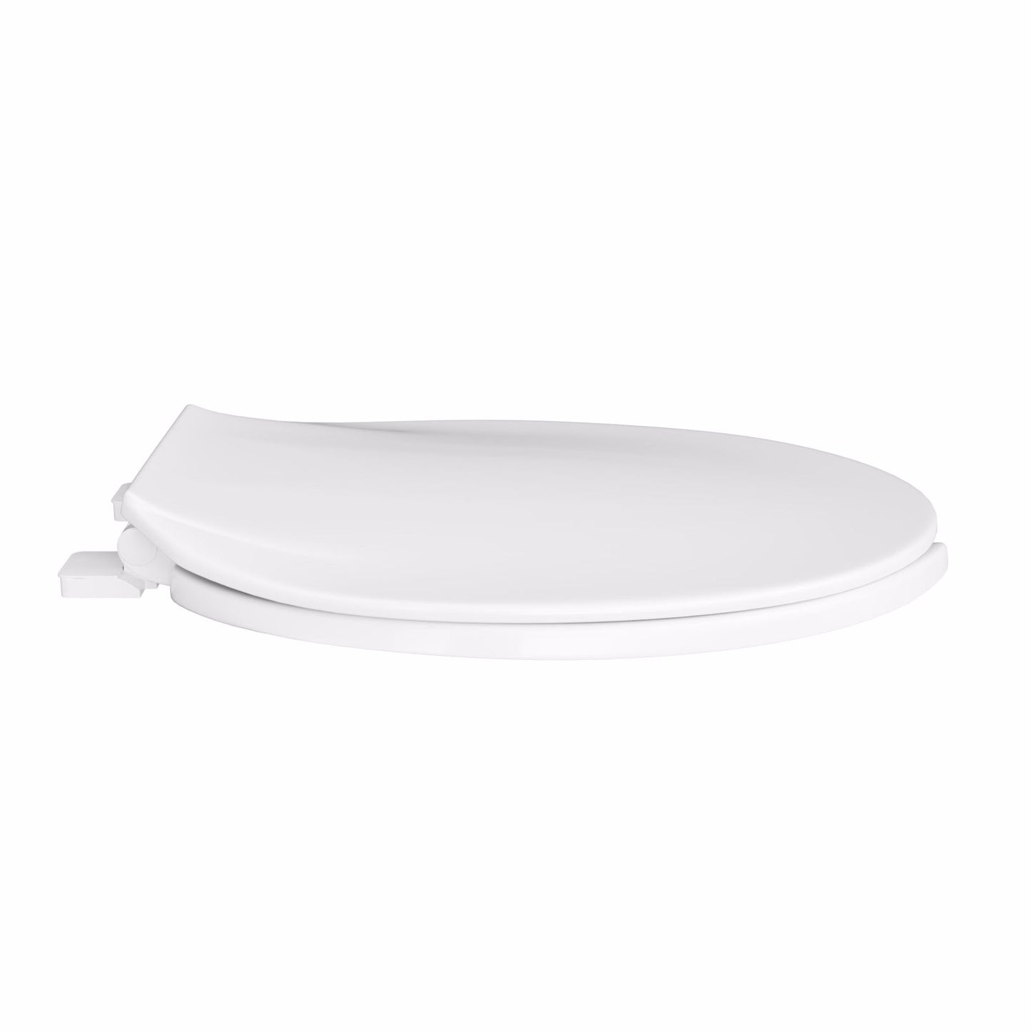 Jones Stephens C8033O00 White Light Duty Plastic Toilet Seat, Open Front with Cover, Elongated