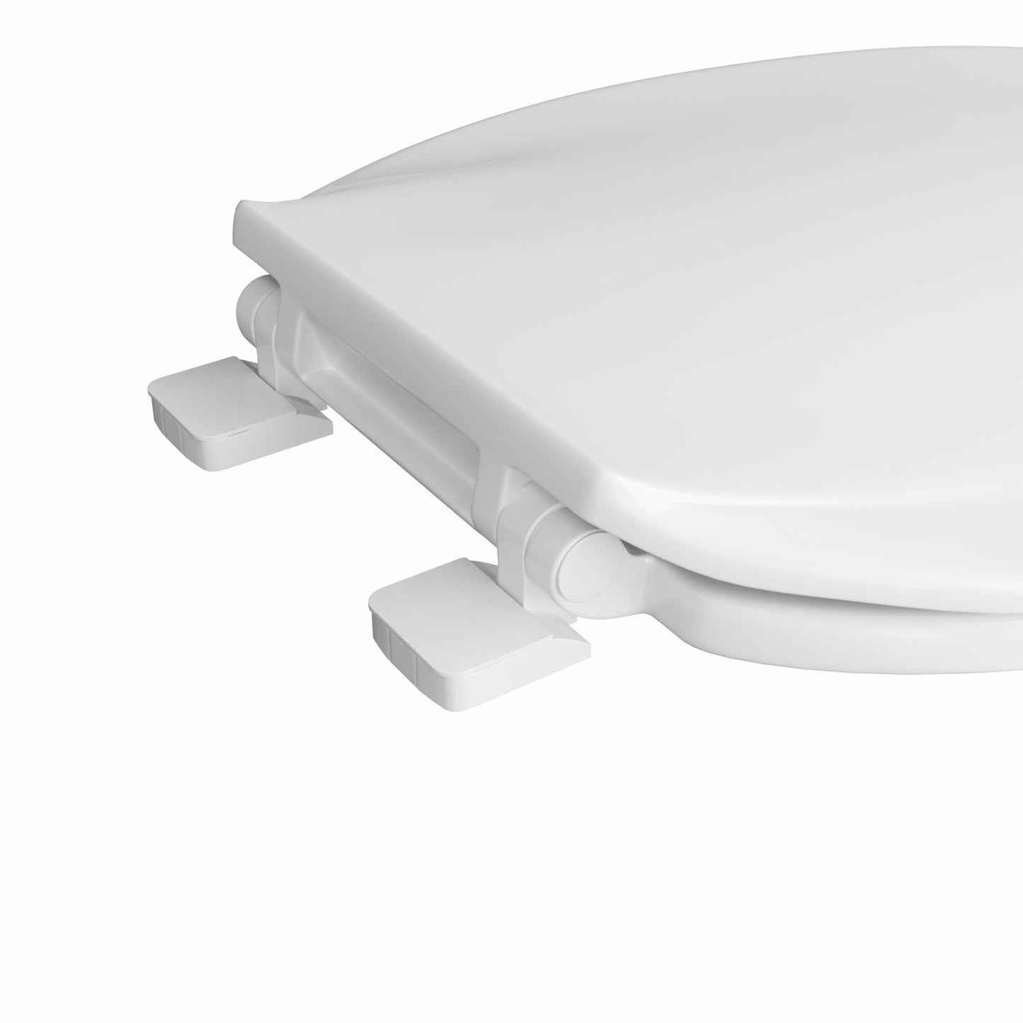 Jones Stephens C8033O00 White Light Duty Plastic Toilet Seat, Open Front with Cover, Elongated