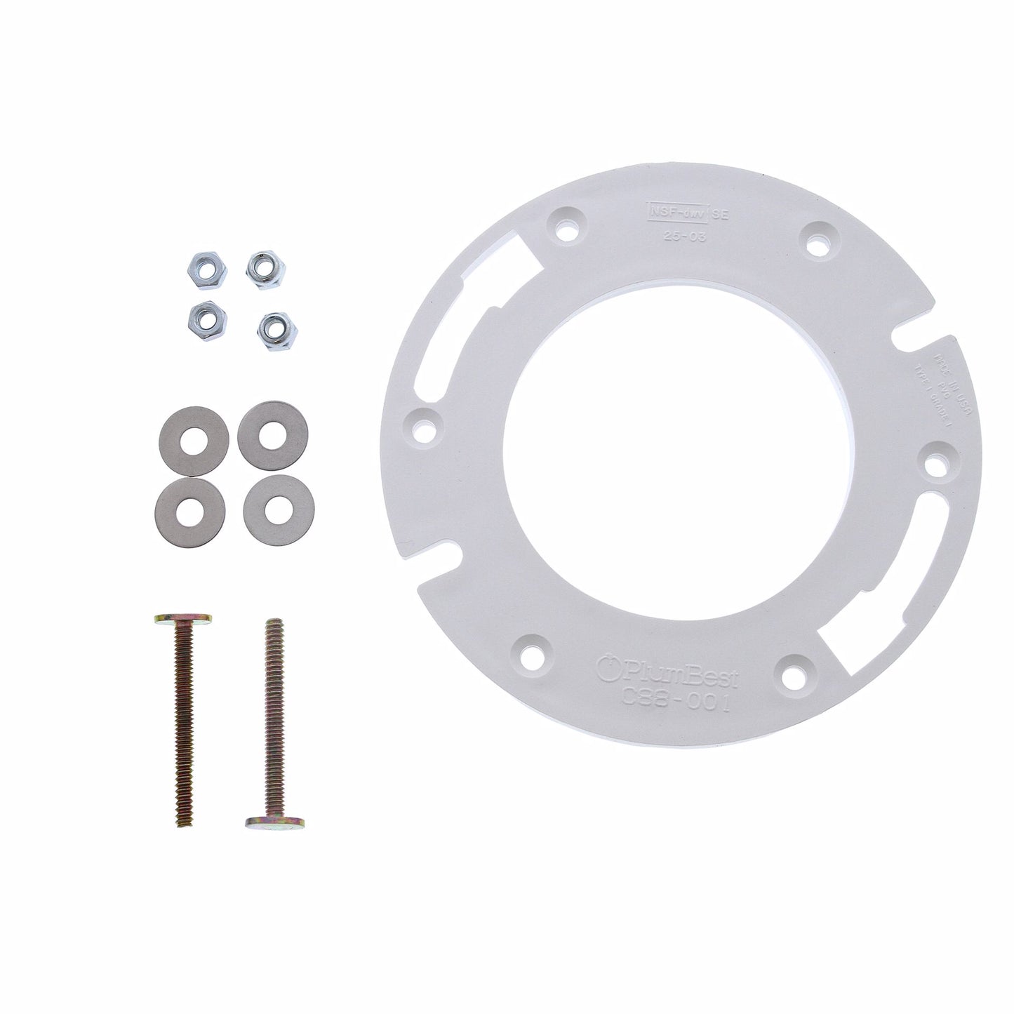 Jones Stephens C88050 Closet Flange Extension Kit, 1/2" Thick