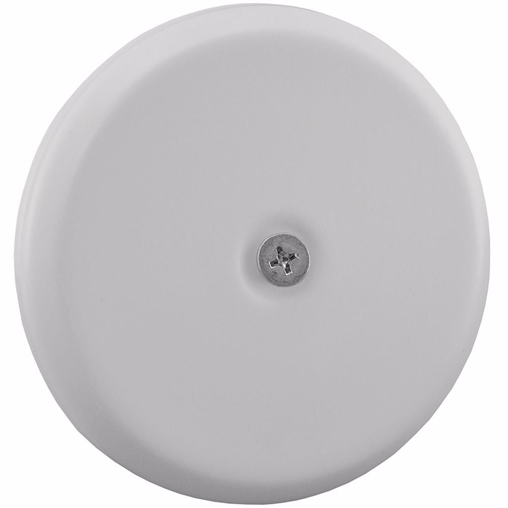 Jones Stephens C95009 9-1/4" White High Impact Plastic Cleanout Cover Plate, Flat Design