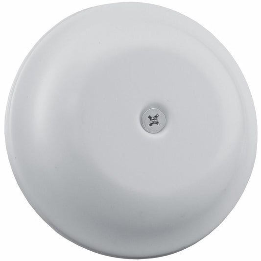 Jones Stephens C97009 9-1/4" White High Impact Plastic Cleanout Cover Plate, Bell Design