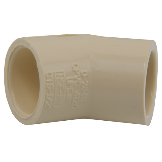Jones Stephens CT45L12 1/2" CPVC CTS 45° Elbow, S x S