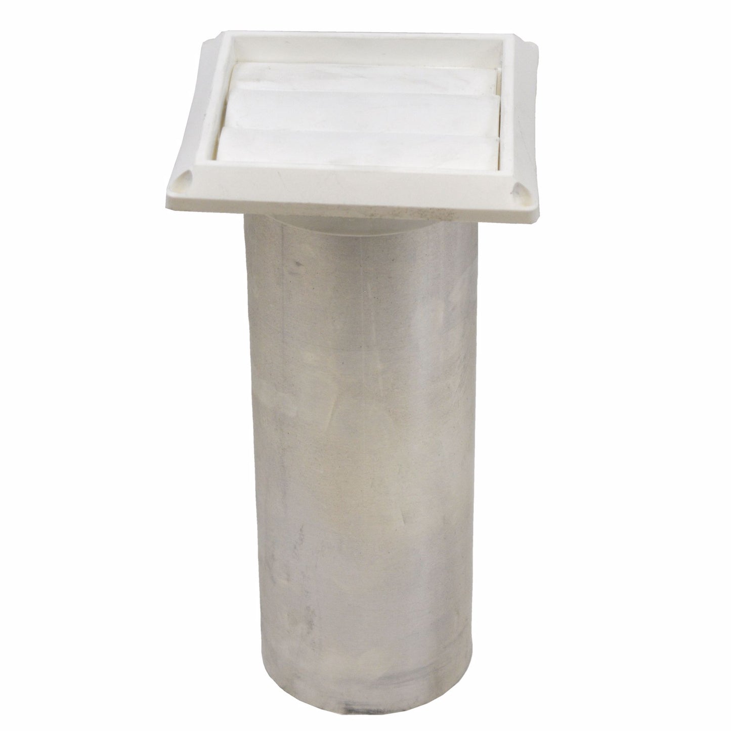 Jones Stephens D04025 4" Louvered Dryer Vent Hood, White Hood