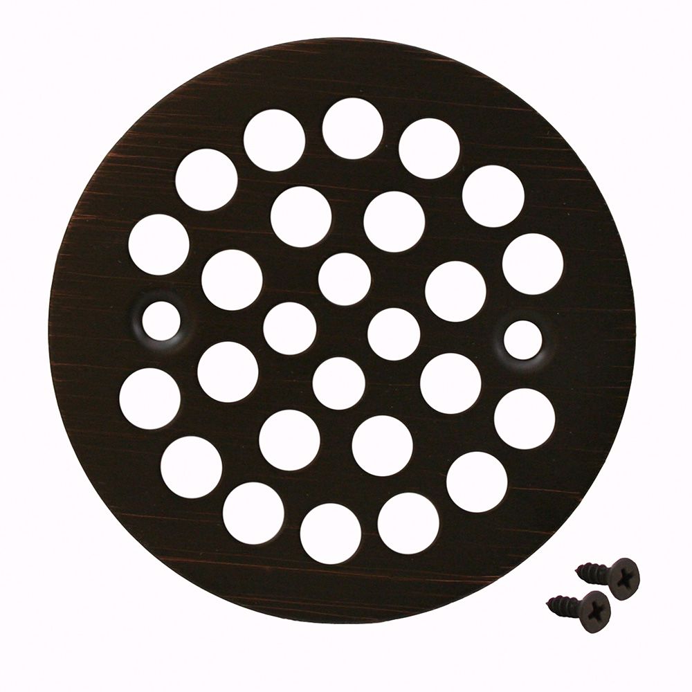 Jones Stephens D4110WB Old World Bronze 4-1/4" Strainer with Screws for Fiberglass Shower Stall