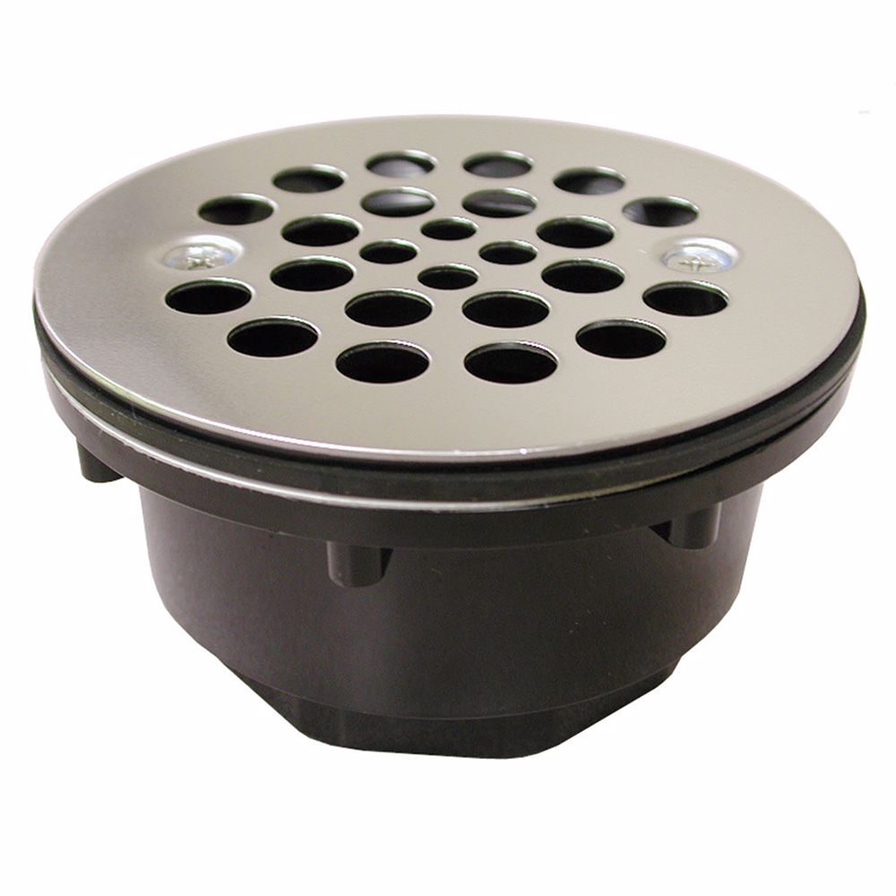 Jones Stephens D41301 2" ABS Shower Stall Drain with Receptor Base and Stainless Steel Strainer