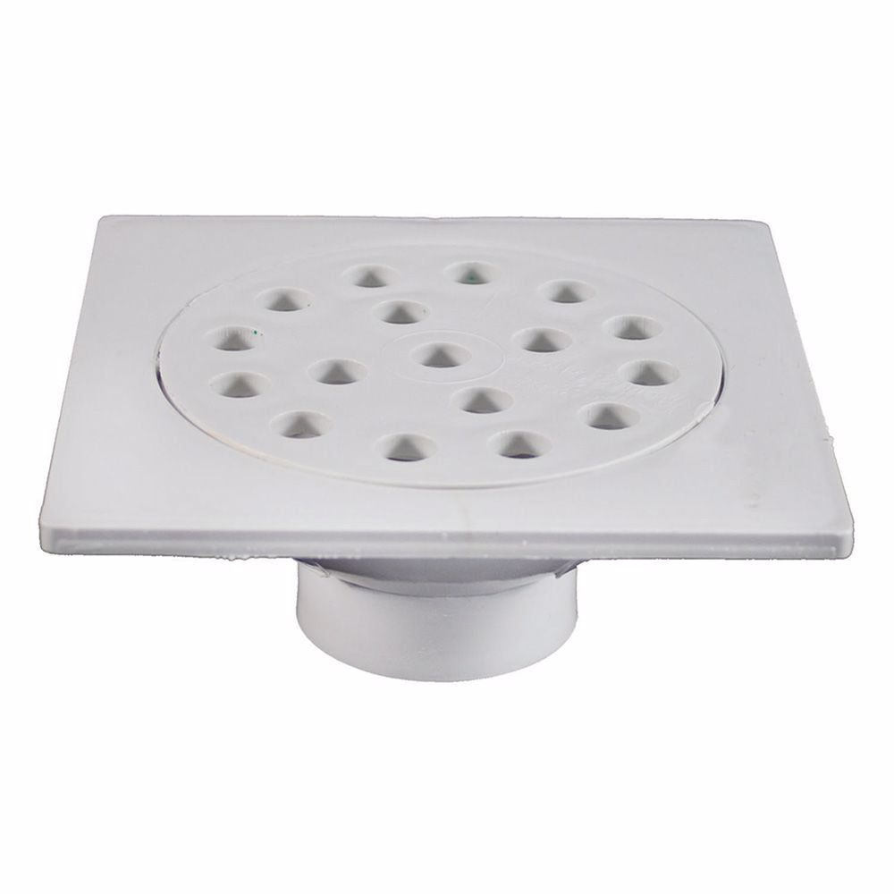 Jones Stephens D42019 9" x 9" Square PVC Utility Drain with 4" Hub