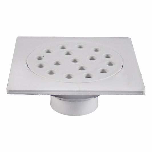 Jones Stephens D42019 9" x 9" Square PVC Utility Drain with 4" Hub